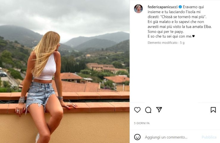 federica panicucci messaggio